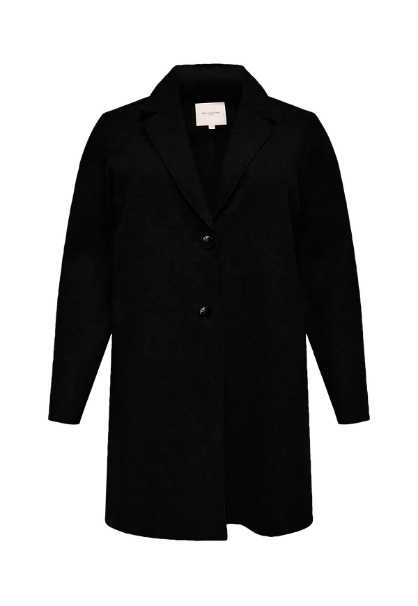 Only Carmakoma - Kappa carCarrie Bonded Coat - Svart