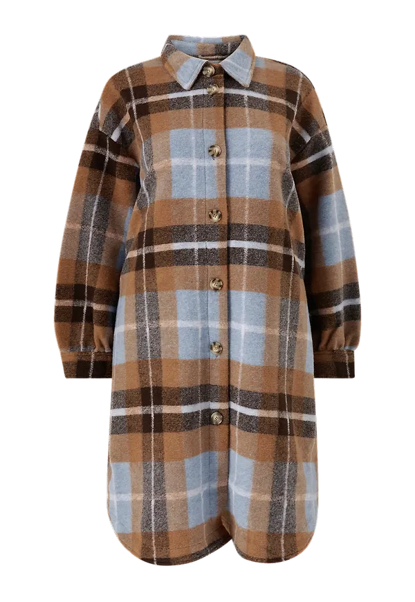 Only Carmakoma - Skjortjacka carAndrea Long Shacket - Brun
