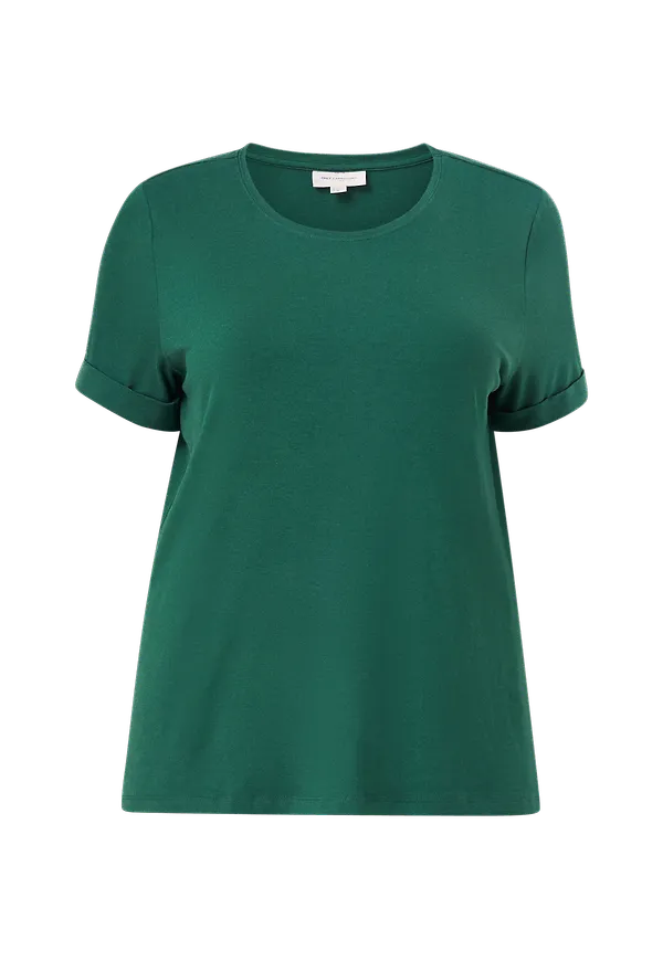 Only Carmakoma - Topp carCarma S/S Fold Up Top - Grön
