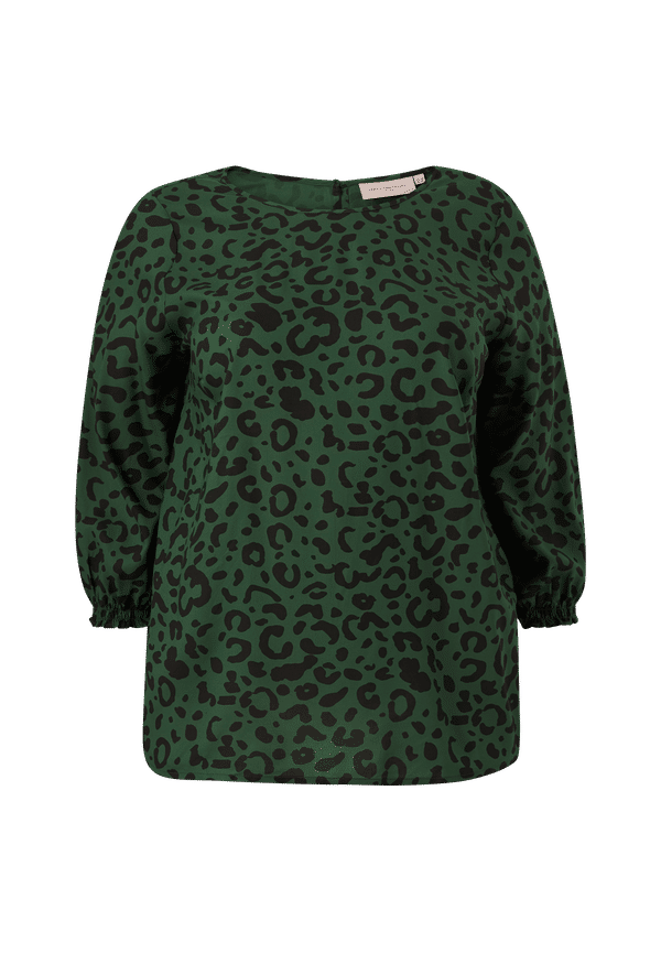 Only Carmakoma - Topp carNadina Life 3/4 Top Aop - Grön - 54