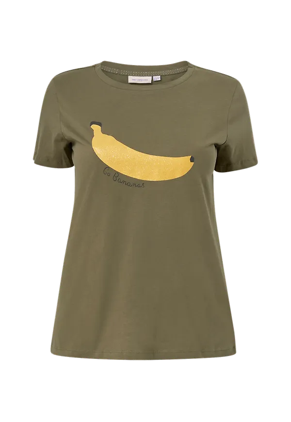 Only Carmakoma - Topp carSola Reg SS Tee Jr - Grön