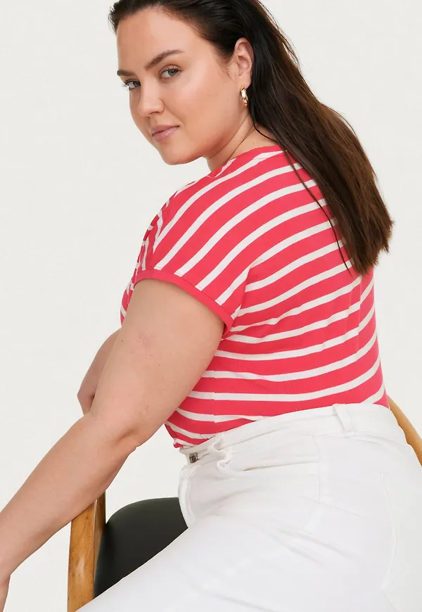 Only Carmakoma - Topp carWilma S/S TopP JRS - Rosa