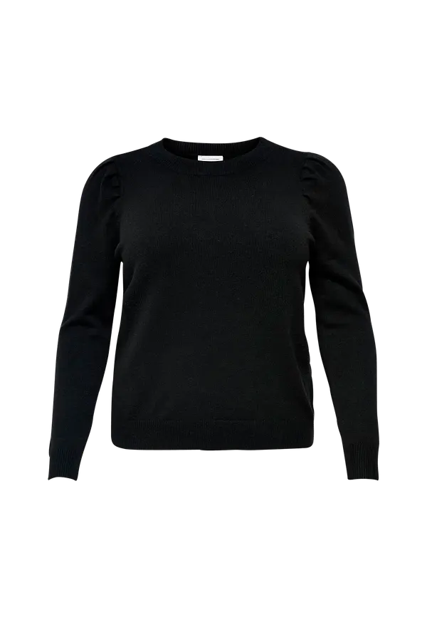 Only Carmakoma - Tröja carMargareta LS Puff Pullover - Svart