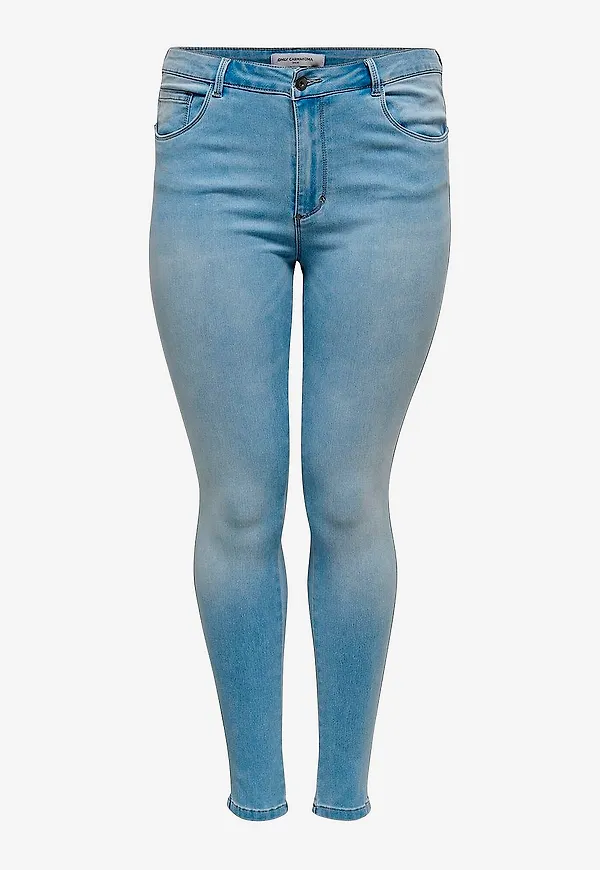 Only Carmakoma - Jeans carAugusta HW Skinny - Blå