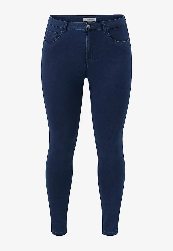 Only Carmakoma - Jeans carAugusta HW Skinny - Blå