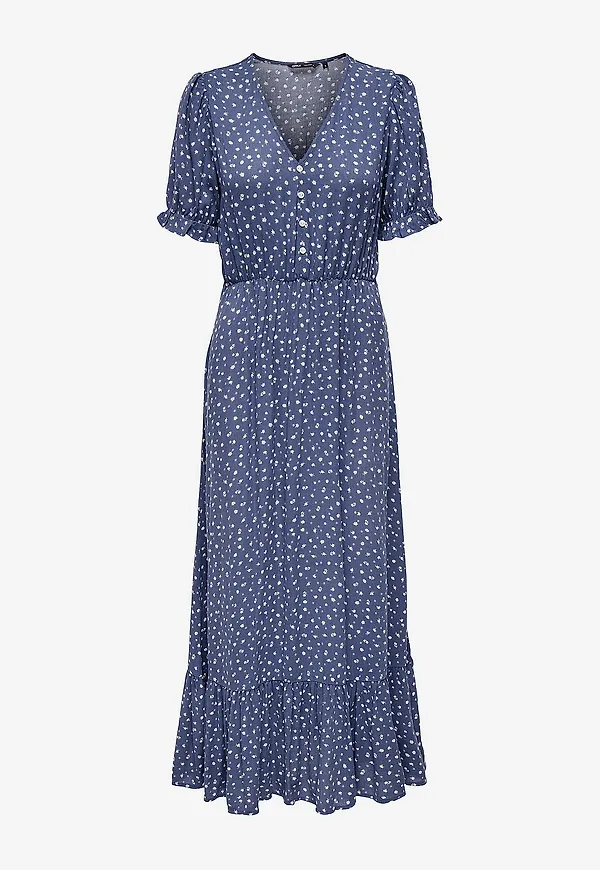 Only Carmakoma - Maxiklänning carChianti S/S Long Dress Wvn - Blå