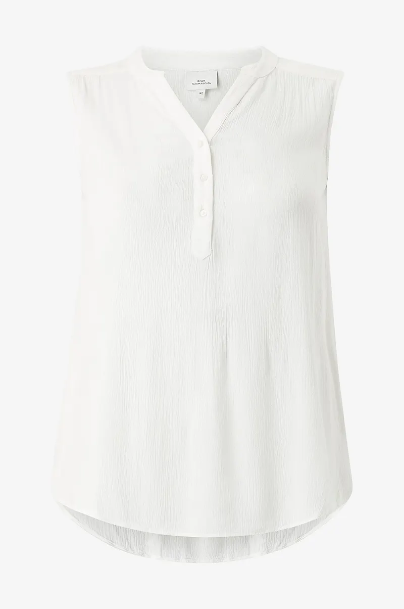 Only Carmakoma - Topp carJette Life S/L Top Wvn - Vit