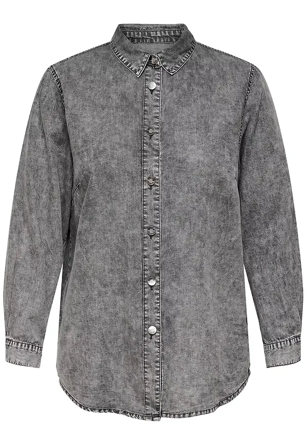 ONLY Carmakoma Blus 'Lea' grå denim