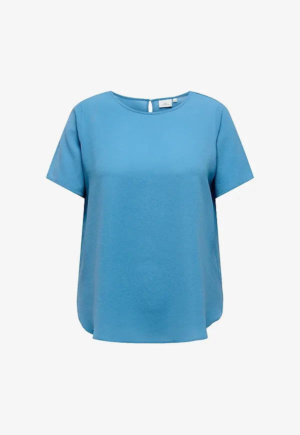 Only Carmakoma - Blus carVica SS Aop - Blå