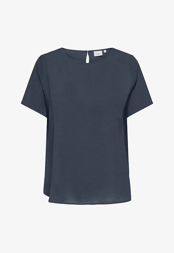 Only Carmakoma - Blus carVica SS Aop - Blå
