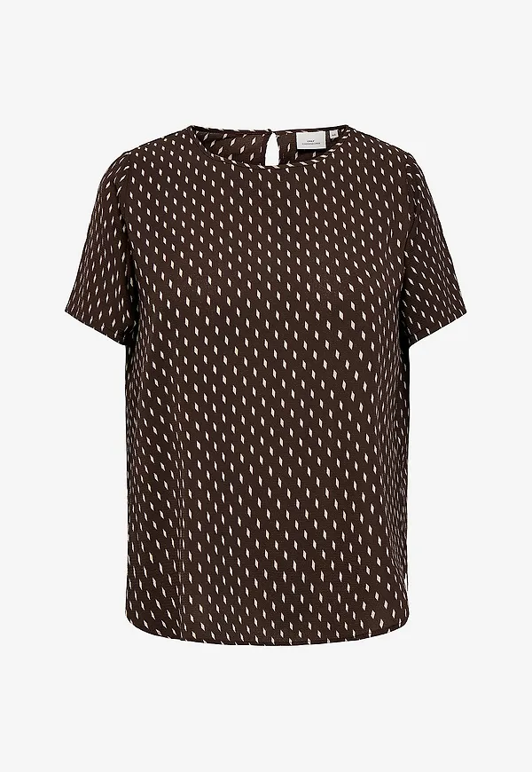 Only Carmakoma - Blus carVica SS Aop - Brun