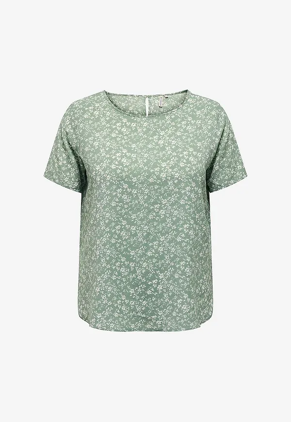 Only Carmakoma - Blus carVica SS Aop - Flerfärgad