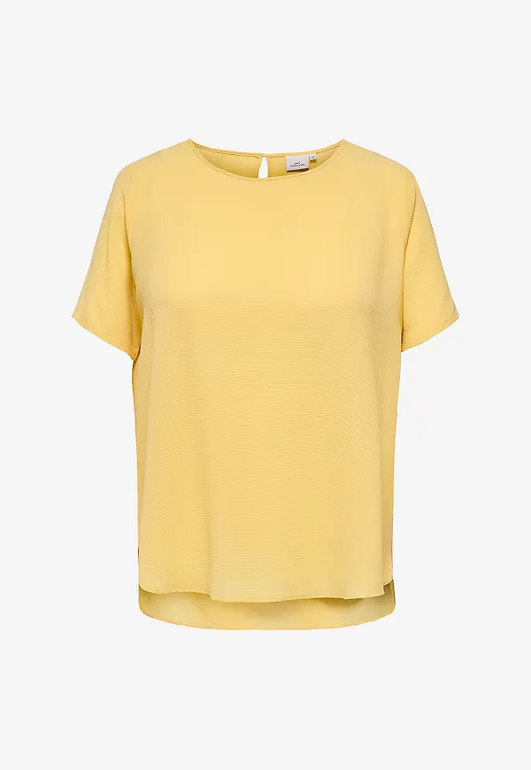Only Carmakoma - Blus carVica SS Aop - Gul