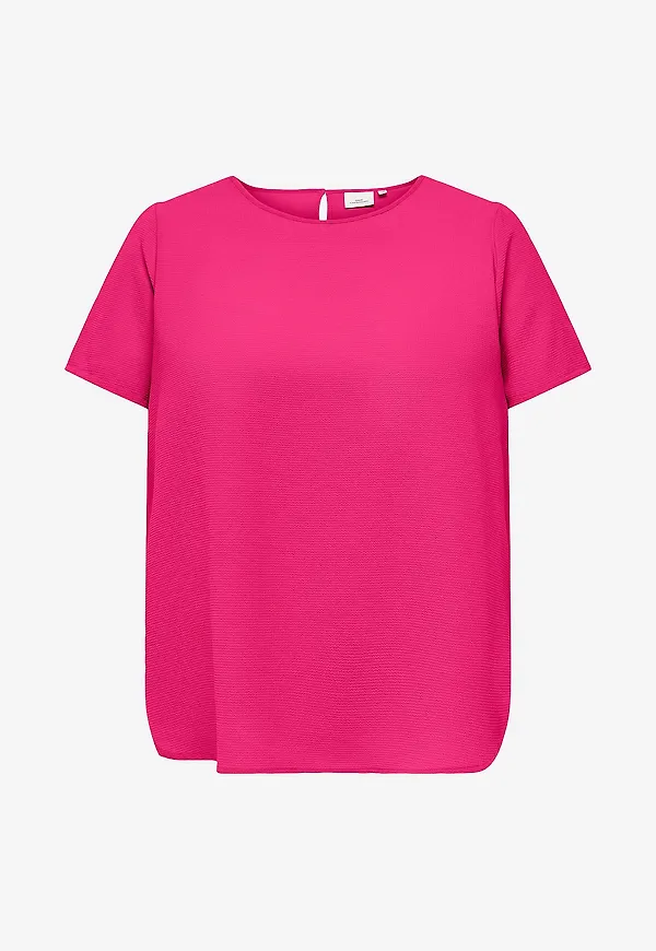 Only Carmakoma - Blus carVica SS Aop - Rosa