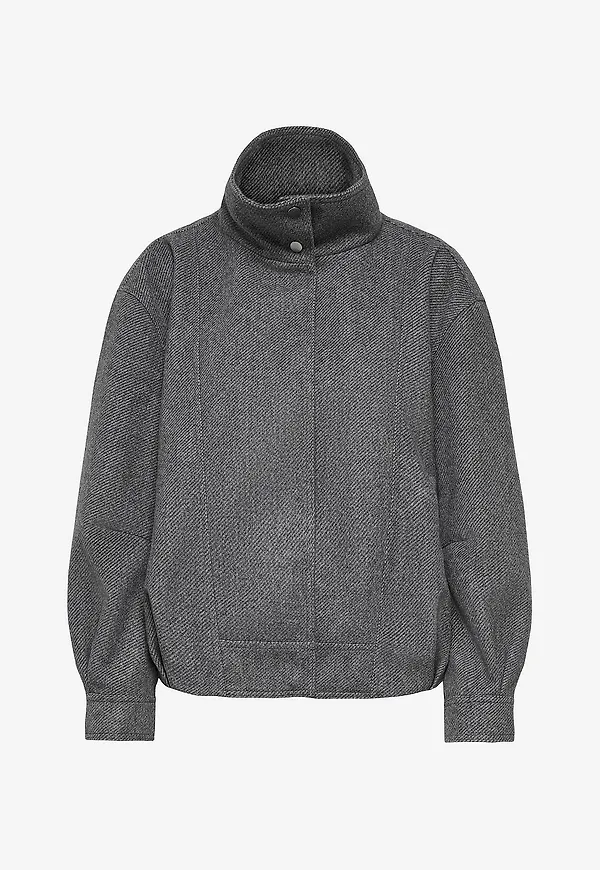Only Carmakoma - Bomberjacka Carasta High Collar - Grå