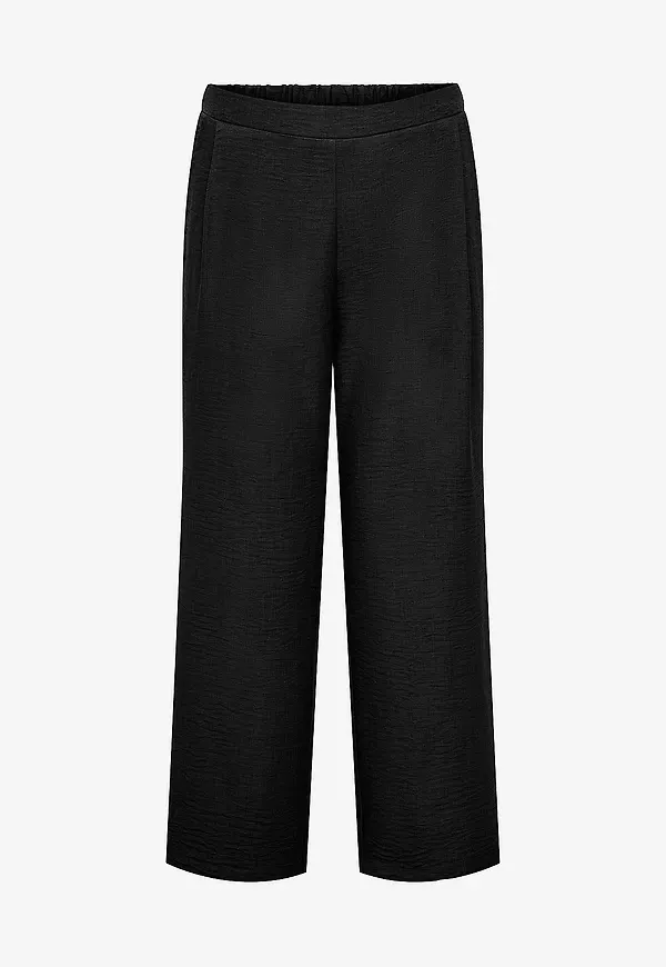 Only Carmakoma - Byxor carBay Straight Pants Wvn BF - Svart