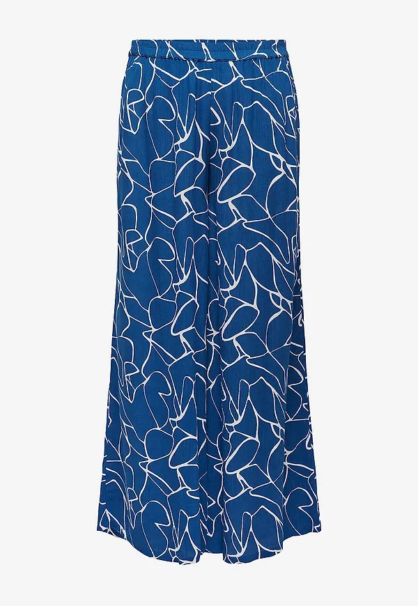 Only Carmakoma - Byxor carElicia Calf Skirt Pant - Blå