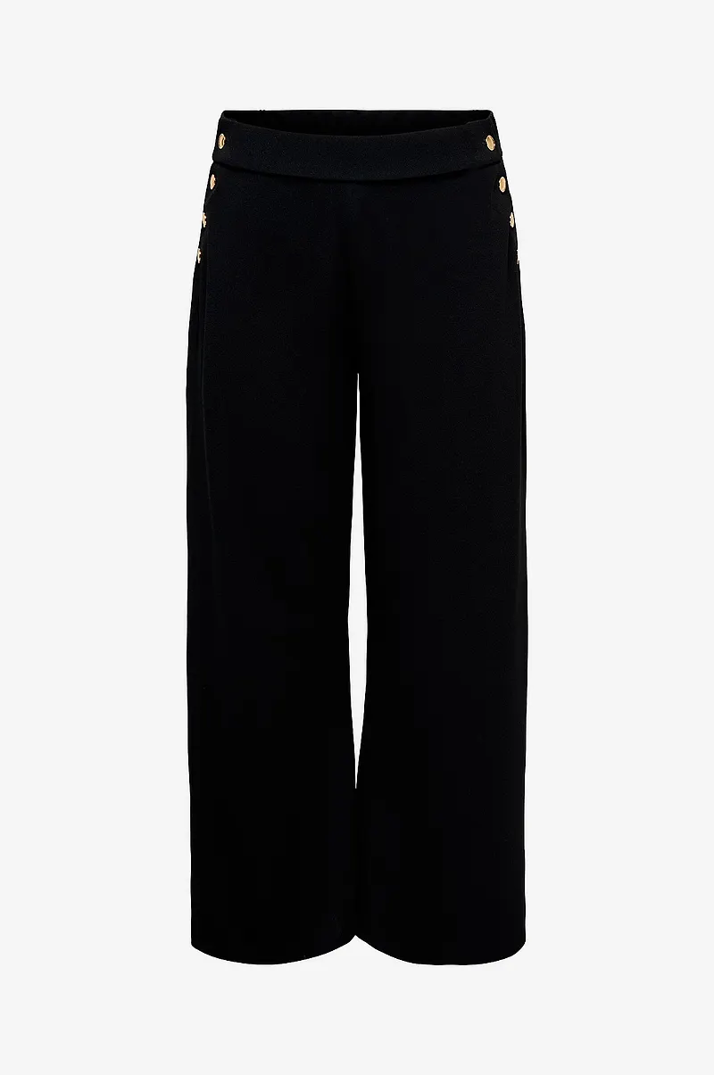 Only Carmakoma - Byxor Carrina Life Button Pant Pnt - Svart