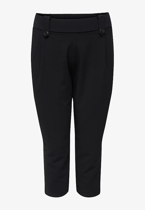 Only Carmakoma - Capribyxa carSania Button Capri - Svart