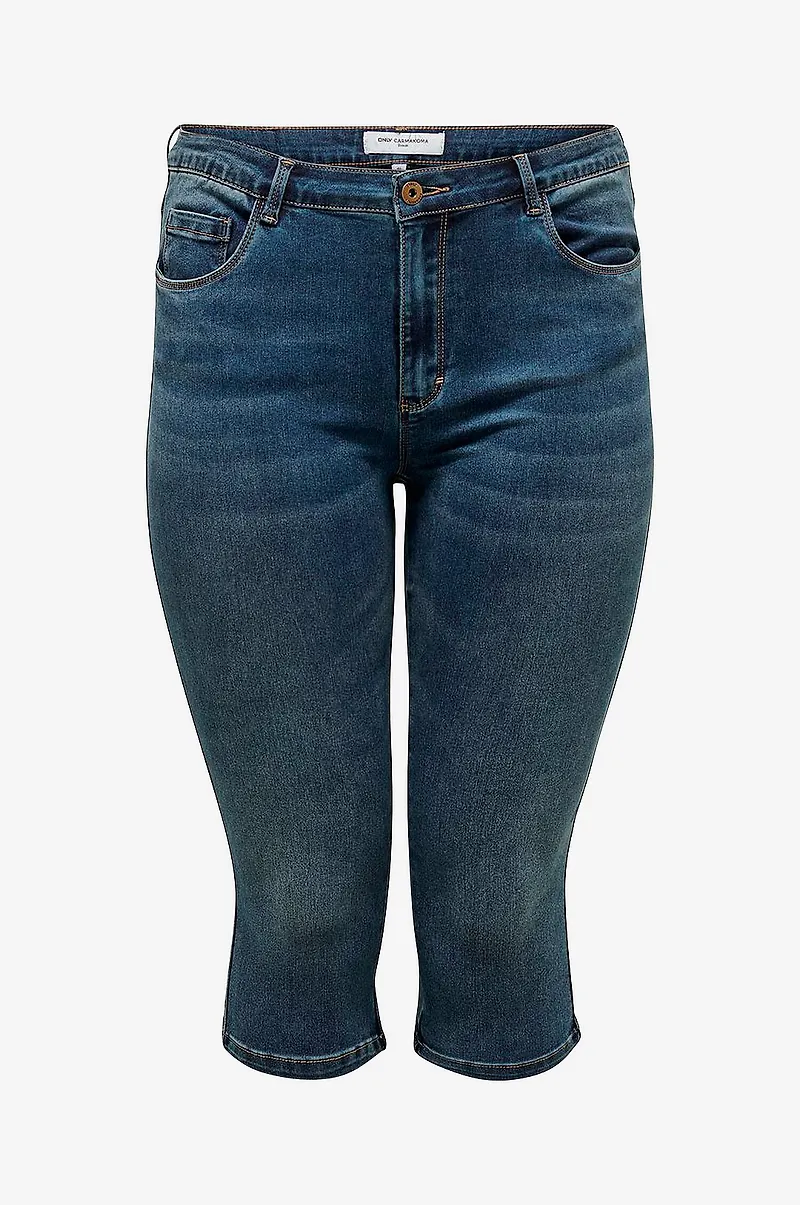 Only Carmakoma - Caprijeans carAugusta Life HW Skinnt Knickers - Blå