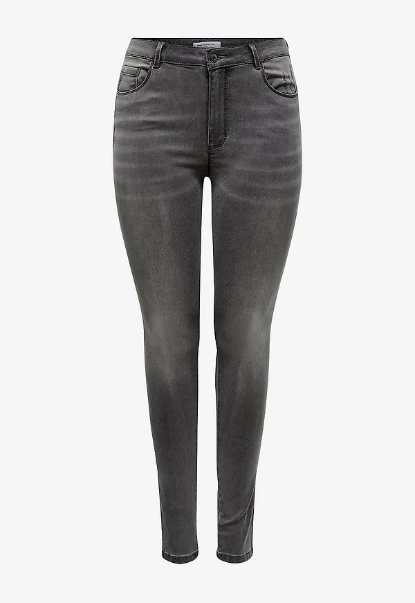 Only Carmakoma - Jeans carAugusta Life HW - Grå
