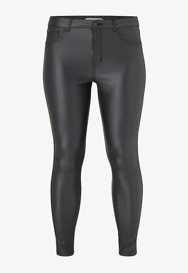 Only Carmakoma - Jeans carPunk Reg Coated - Svart