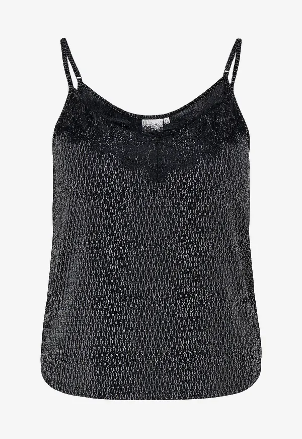 Only Carmakoma - Linne carCarol Glitter Singlet - Svart