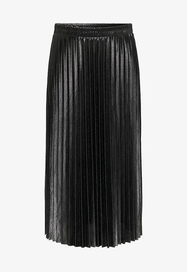 Only Carmakoma - Maxikjol carLyon Pleated Shine - Svart