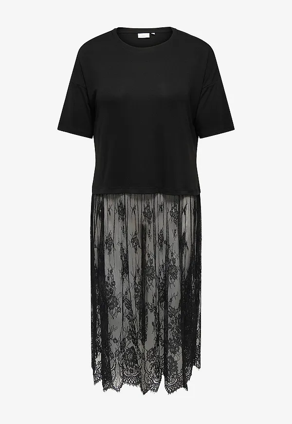 Only Carmakoma - Maxiklänning Cartahlia S/s Lace - Svart