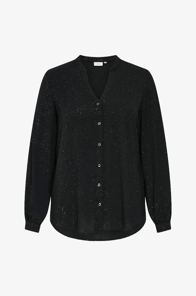 Only Carmakoma - Skjorta carJosee Metta Life L/s V-neck - Svart