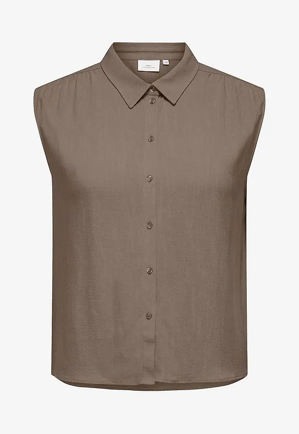 Only Carmakoma - Skjorta carSiesta S/L Linen BL - Grå