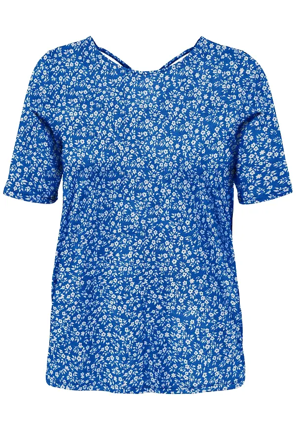 ONLY Carmakoma T-shirt 'Bandana' blå / vit
