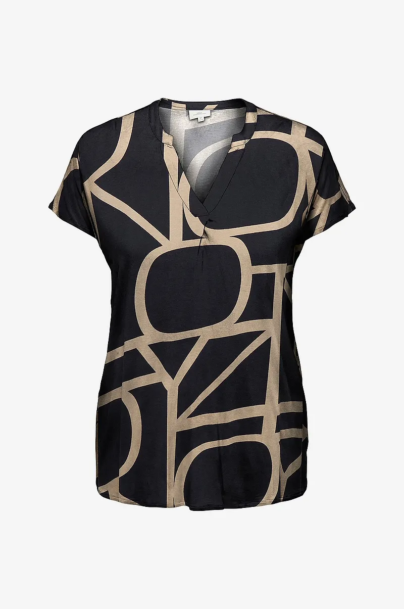 Only Carmakoma - Topp carFyrla Life Cap V-neck Top Jrs - Svart