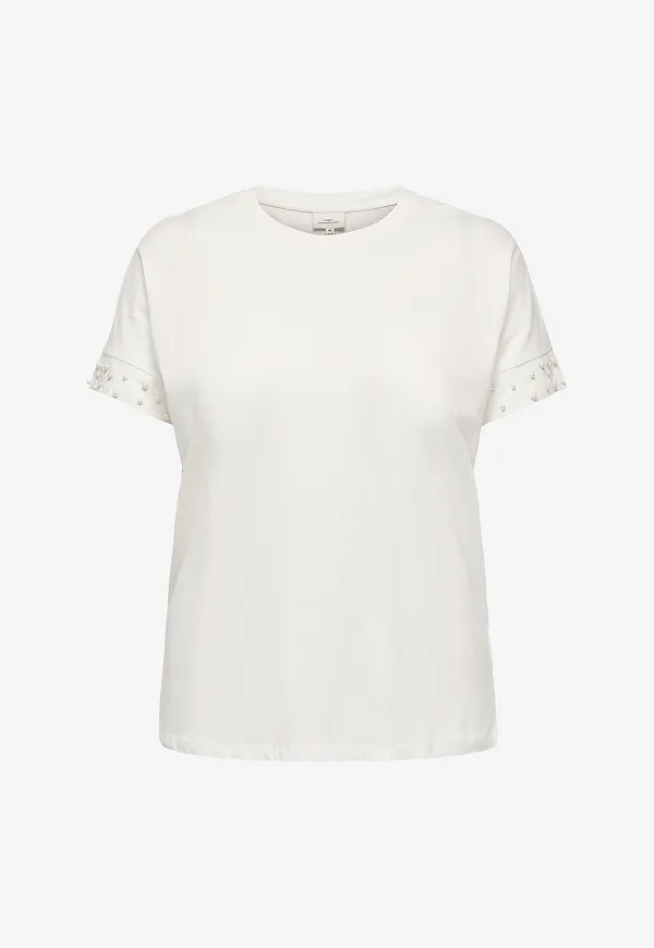 Only Carmakoma - Topp carOlivia S/S Loose O-neck Top Jrs - Vit