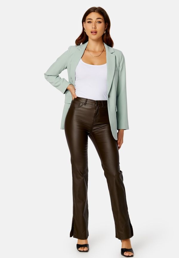 ONLY Emily HW FLR Slit Coated Hot Fudge M/32
