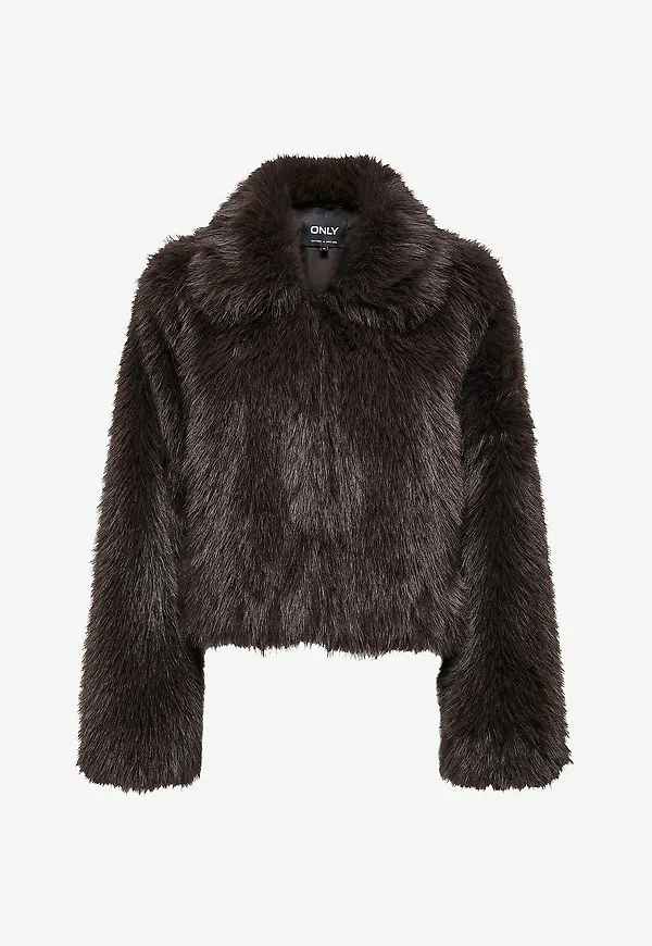 Only - Fuskpälsjacka Onlmanny Faux Fur Jacket - Brun