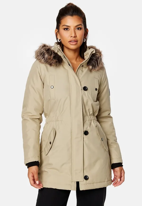 ONLY Iris Fur Winter Parka Crockery S