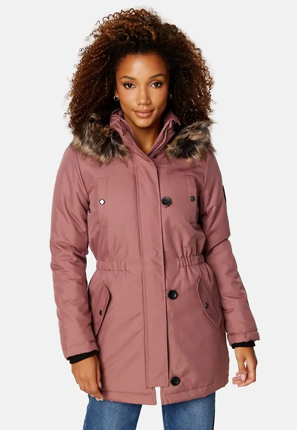 ONLY Iris Fur Winter Parka Rose Brown XXL