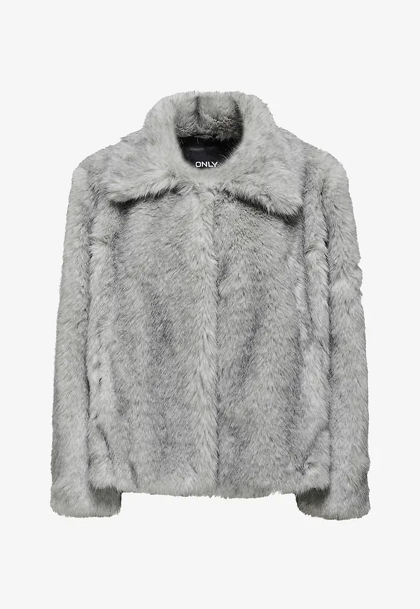 Only - Jacka onlRubina Faux Fur Jacket - Grå