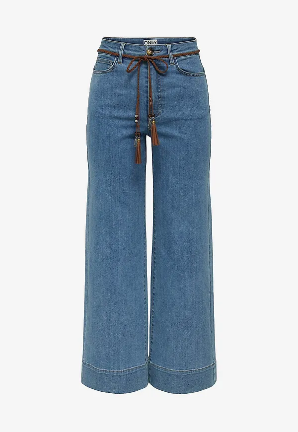 Only - Jeans onlMadison HW Belt WD Crp Dnm - Blå