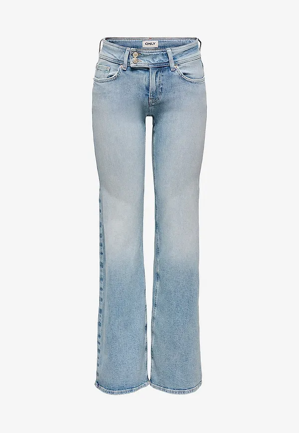 Only - Jeans onlTiger LW Flare Double Button - Blå