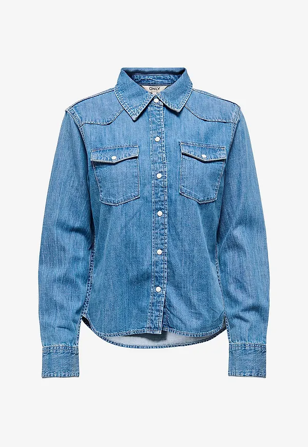 Only - Jeansskjorta onlCharlize LS - Blå