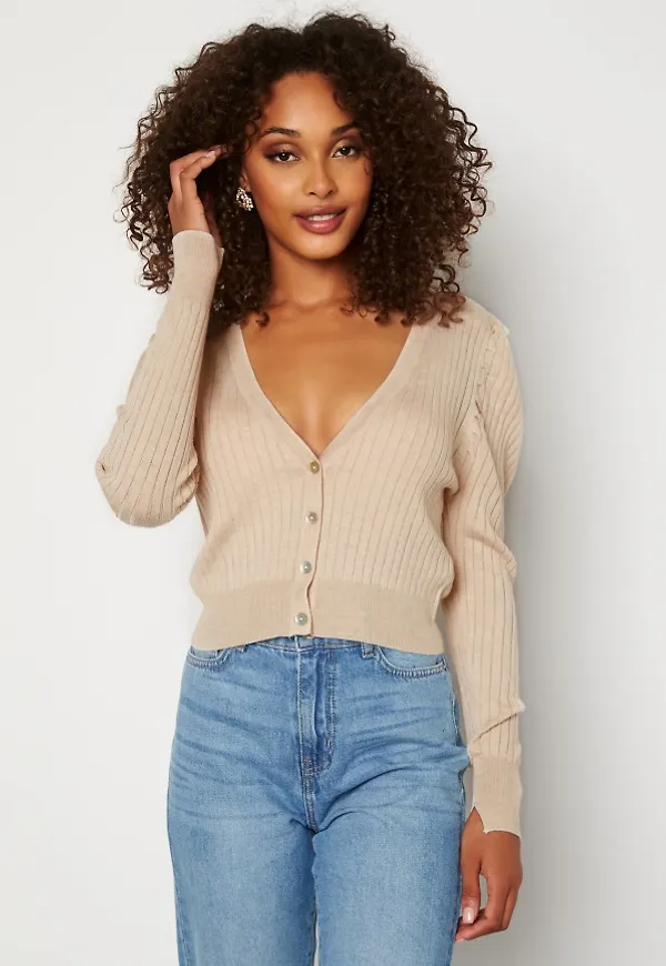 ONLY Jex Life L/S Cardigan Knit Pumice Stone L