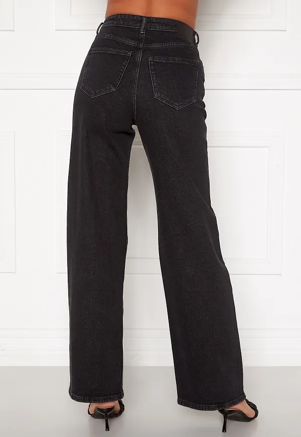 ONLY Juicy HW Black Wide Leg Jeans Black Denim 25/34