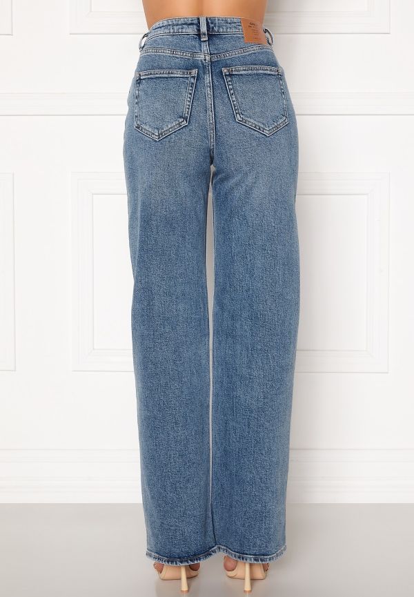 ONLY Juicy HW MB Wide Leg Jeans Medium Blue Denim 27/34