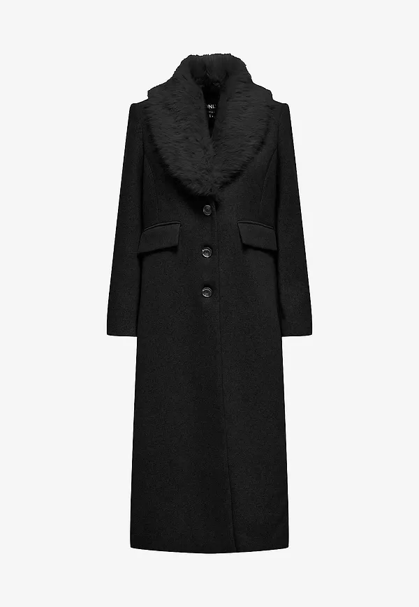 Only - Kappa OnlAnnie Life Fur Collar - Svart
