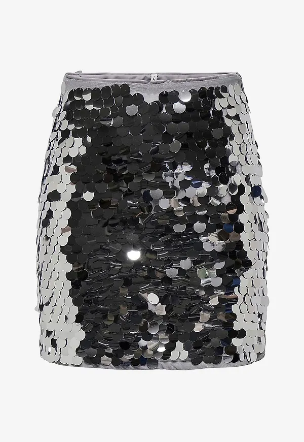 Only - Kjol onlNancy Sequin Skirt Jrs - Silver