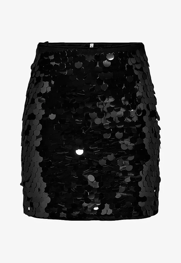 Only - Kjol onlNancy Sequin Skirt Jrs - Svart