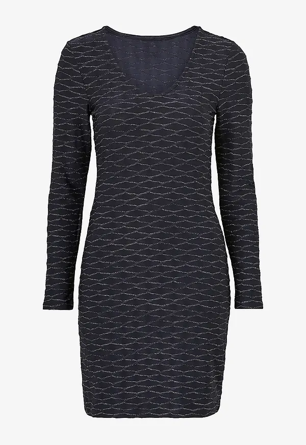Only - Klänning onlAstra L/S V-neck Glitter Dress - Blå