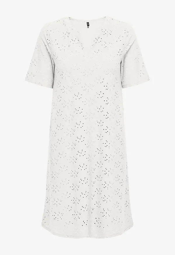 Only - Klänning onlSmilla Life S/S Dress Jrs - Vit – Ellos